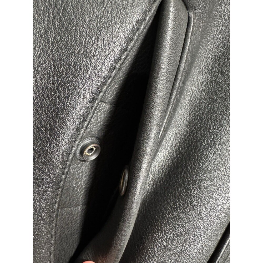 First Mfg Co Sharp Shooter Men's Motorcycle Leather Vest - Classic Black XL - Picture 5 of 16